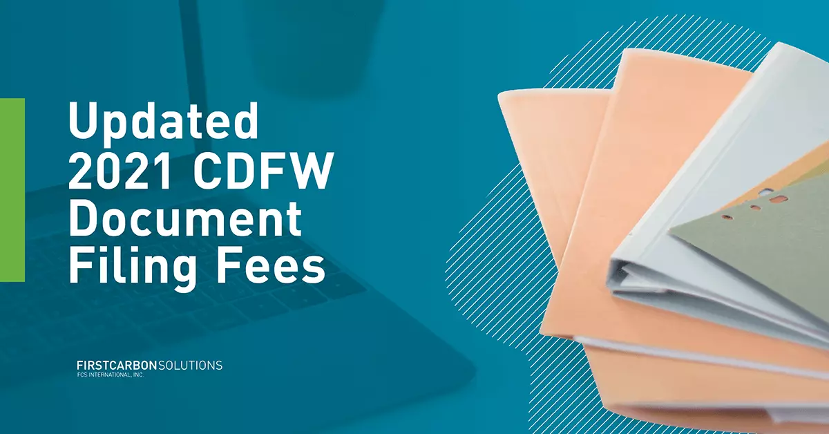Updated 2021 CDFW Document Filing Fees image